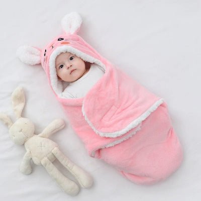 couverture emmaillotage doux cocon rose