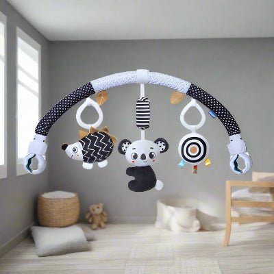Mobile bébé ꓲ Arc multifonctions blanc noir - Décors de BéBé