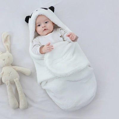 couverture emmaillotage doux cocon blanche