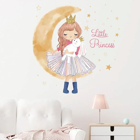 Décoration Murale - PrincesseSticker™ - Lune Beige - Décors de BéBé