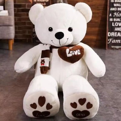 peluche doux teddy blanc