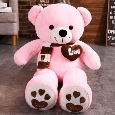 peluche doux teddy rose