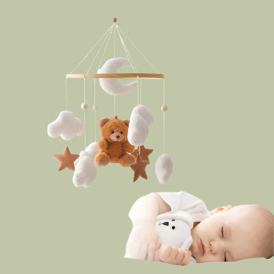 mobile bébé ours en feutre doux apaisant