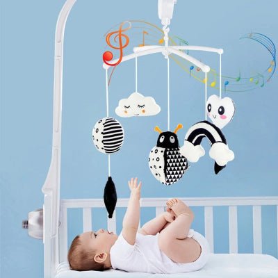 Mobile musical bébé ꓲ Blanc - noir - Décors de BéBé