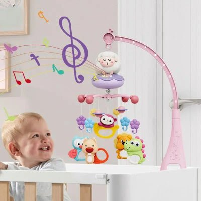 Mobile musical bébé ꓲ Mouton - Décors de BéBé