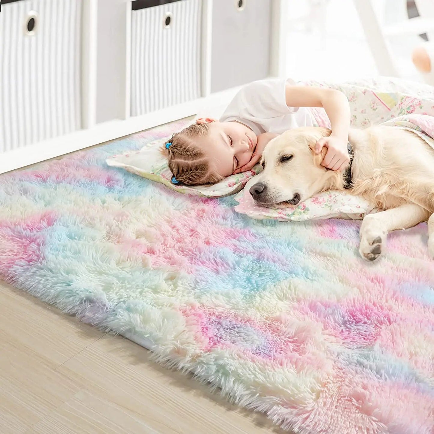 Tapis en Fourrure - HairyRugs™ - Arc - en - ciel - Décors de BéBé